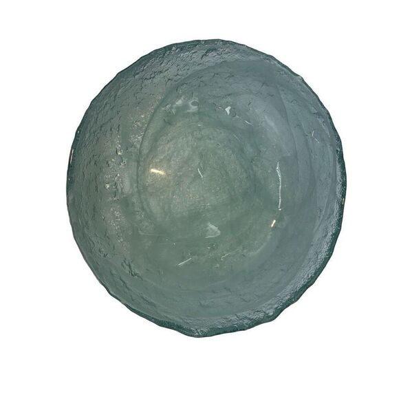 Baby blue glass textured bowl - Picture 5 of 13